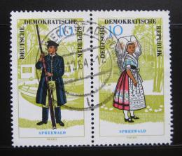Poštové známky DDR 1964 Regionální kostýmy Mi# 1076-77