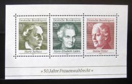 Poštové známky Nemecko 1969 Slavné ženy Mi# Block 5