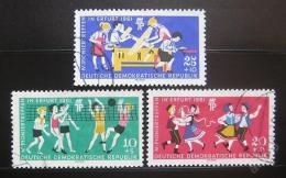 Poštové známky DDR 1961 Setkání pionýrù Mi# 827-29
