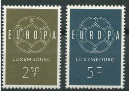 Poštové známky Luxembursko 1959 Európa CEPT Mi# 609-10