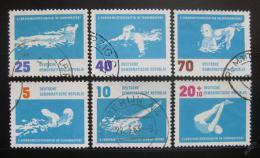 Poštové známky DDR 1962 ME v plavání Mi# 907-12