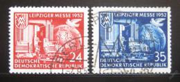 Poštové známky DDR 1952 Lipský ve¾trh Mi# 315-16