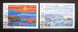 Poštové známky Faerské ostrovy 1987 Umenie, Heinesen Mi# 160-61
