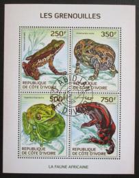 Poštové známky Pobrežie Slonoviny 2014 Žaby Mi# 1514-17