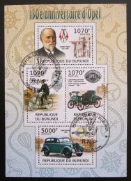 Poštové známky Burundi 2012 Auto Opel Mi# 2411-14