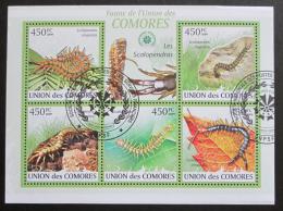 Poštové známky Komory 2009 Stonožky Mi# 2328-32