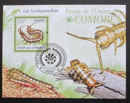 Poštová známka Komory 2009 Housenky Mi# Block 510 Kat 15€