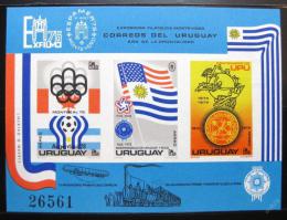 Poštové známky Uruguaj 1975 Svìtové výstavy neperf. Mi# Block 28 B