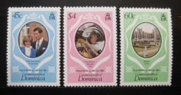 Poštové známky Dominika 1981 Krá¾ovská svadba Mi# 713-15 C