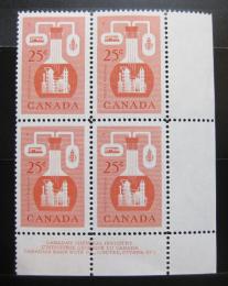 Poštové známky Kanada 1956 Chemický prùmysl, ètyøblok Mi# 310