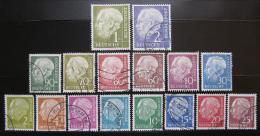 Poštové známky Nemecko 1954-60 Prezident Heuss Mi# 177-79, 181, 183-88, 190-95 Kat 23.80€ 