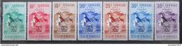 Poštové známky Venezuela 1952 Znak Aragua, RARITA Mi# 740-46 Kat 70€