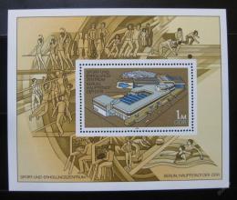 Poštová známka DDR 1981 Športovní centrum Mi# Block 64