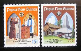 Potov znmky Papua Nov Guinea 1986 Luternsk kostol Mi# 529-30