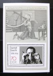 Poštová známka DDR 1988 Bertolt Brecht Mi# Bl 91