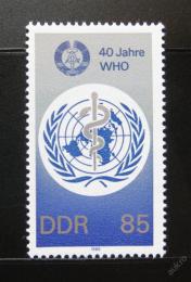 Poštová známka DDR 1988 Výroèí WHO Mi# 3214
