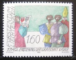 Poštová známka Lichtenštajnsko 1992 Založení hrabství Vaduz Mi# 1049