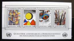 Poštové známky OSN Ženeva 1986 Abstraktní umenie Mi# Block 4