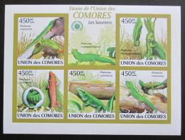 Poštové známky Komory 2009 Jašterice neperf. Mi# 2346-50 B - zväèši� obrázok
