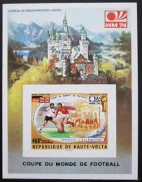 Poštová známka Horná Volta 1974 MS ve futbale, neperf Mi# Block 27 B