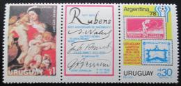 Poštové známky Uruguaj 1977 MS ve futbale, umenie Mi# 1454,1456