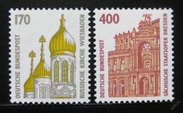 Poštové známky Nemecko 1991 Pamätihodnosti Mi# 1535,1562 Kat 6.90€