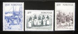Poštové známky Faerské ostrovy 1995 Døívìjší život Mi# 285-87
