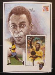 Poštová známka Gambia 1994 Pelé, Futbal Mi# Block 237