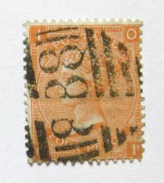 Poštová známka Ve¾ká Británia 1865 Krá¾ovna Viktória SC# 43, desky è. 14 Kat $90