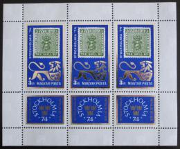 Poštové známky Maïarsko 1974 Výstava STOCKHOLMIA Mi# 2981