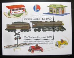 Potov znmka Sierra Leone 1992 Modely vlak Mi# Block 204 - zvi obrzok