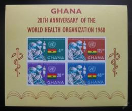 Poštové známky Ghana 1968 Výroèí WHO Mi# Block 32