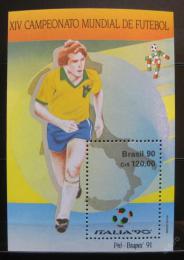 Poštová známka Brazílie 1990 MS ve futbale Mi# Block 84