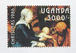 Poštová známka Uganda 1986 Umenie, známka z aršíku Mi# 513