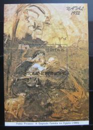 Poštová známka Svätý Tomáš 1982 Umenie, vianoce Mi# Block 36 Kat 36€