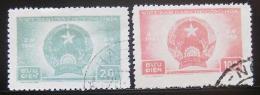 Poštové známky Vietnam 1957 Výroèí republiky Mi# 61-62