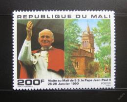 Poštová známka Mali 1990 Papež Jan Pavel II. Mi# 1128