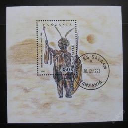 Poštová známka Tanzánia 1993 Umenie Zulu Mi# Block 236