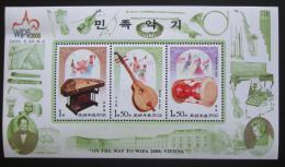 Poštové známky KLDR 2000 Hudobné nástroje Mi# Block 466