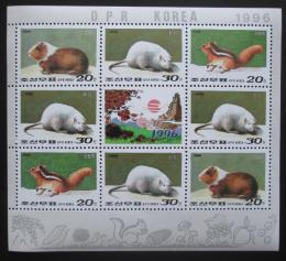 Poštové známky KLDR 1996 Rok krysy Mi# 3794-96