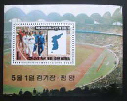 Poštová známka KLDR 1990 Futbalový zápas Mi# Block 259