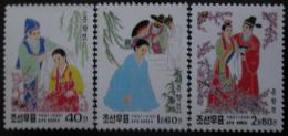 Poštové známky KLDR 1998 Pøíbìhy Chung Hyang Mi# 4119-21