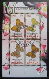 Poštové známky Rwanda 2010 Motýly I 