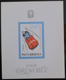 Poštová známka Rumunsko 1967 ZOH Grenoble Mi# Block 64