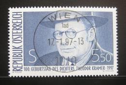 Poštová známka Rakúsko 1997 Theodor Kramer, básník Mi# 2209