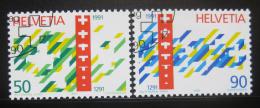 Poštové známky Švýcarsko 1991 Švýcarská konfederace Mi# 1421-22