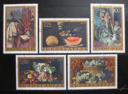 Poštové známky Juhoslávia 1972 Umenie Mi# 1487-91