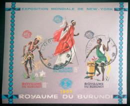 Poštové známky Burundi 1964 Taneèníci neperf. Mi# Block 4 B