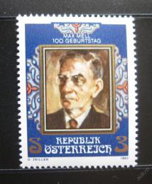 Poštová známka Rakúsko 1982 Max Mell, básník Mi# 1723