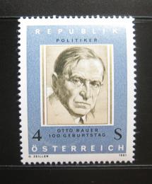 Poštová známka Rakúsko 1981 Otto Bauer, politik Mi# 1678 